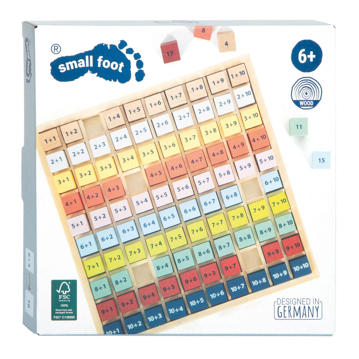 Small foot wooden calculation board add color, 100dlg.