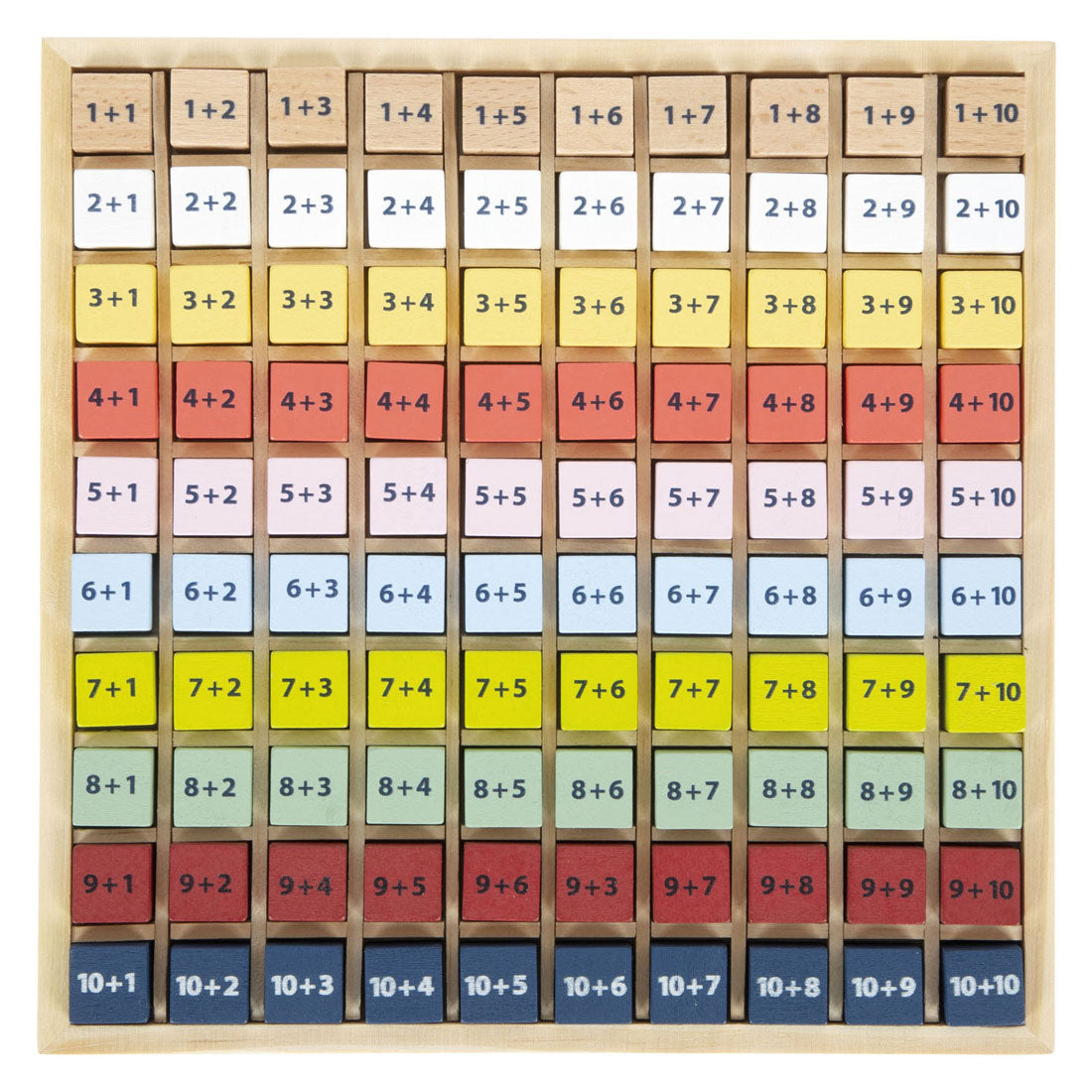 Small foot wooden calculation board add color, 100dlg.