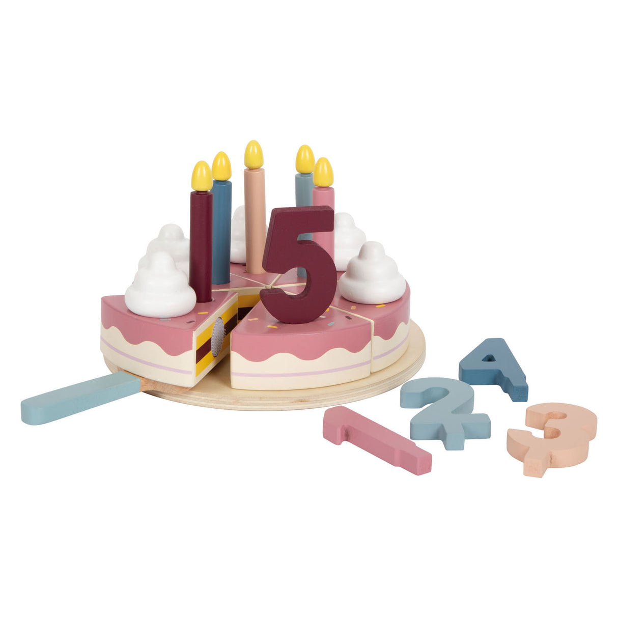 Piccole piede - torta di compleanno in legno attuale, 18dlg.