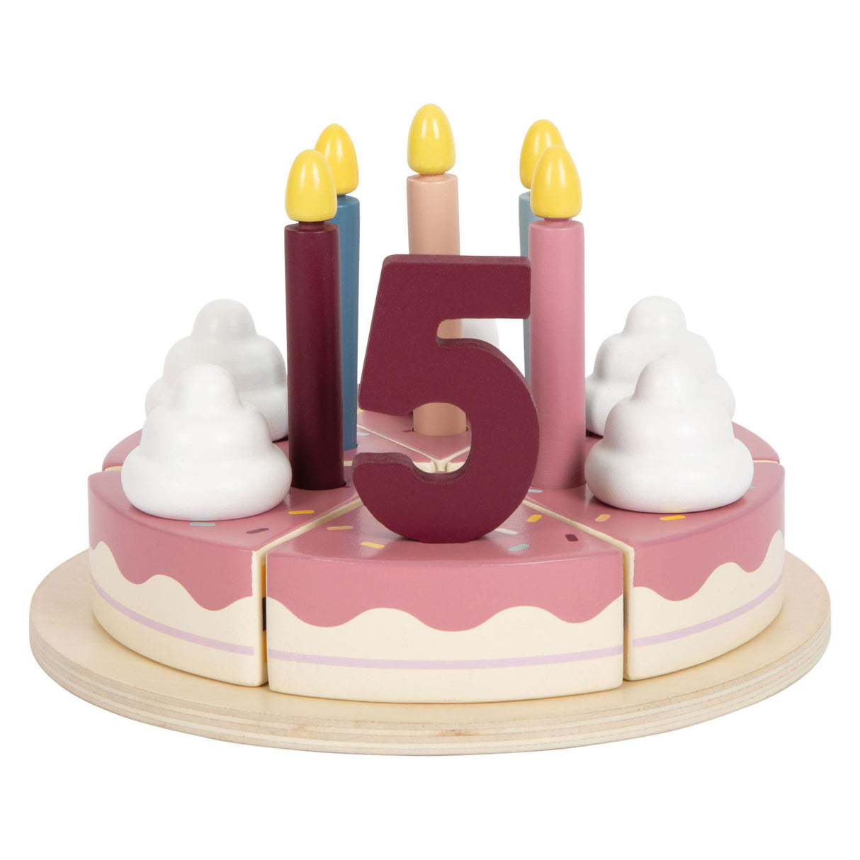 Piccole piede - torta di compleanno in legno attuale, 18dlg.