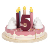 Piccole piede - torta di compleanno in legno attuale, 18dlg.