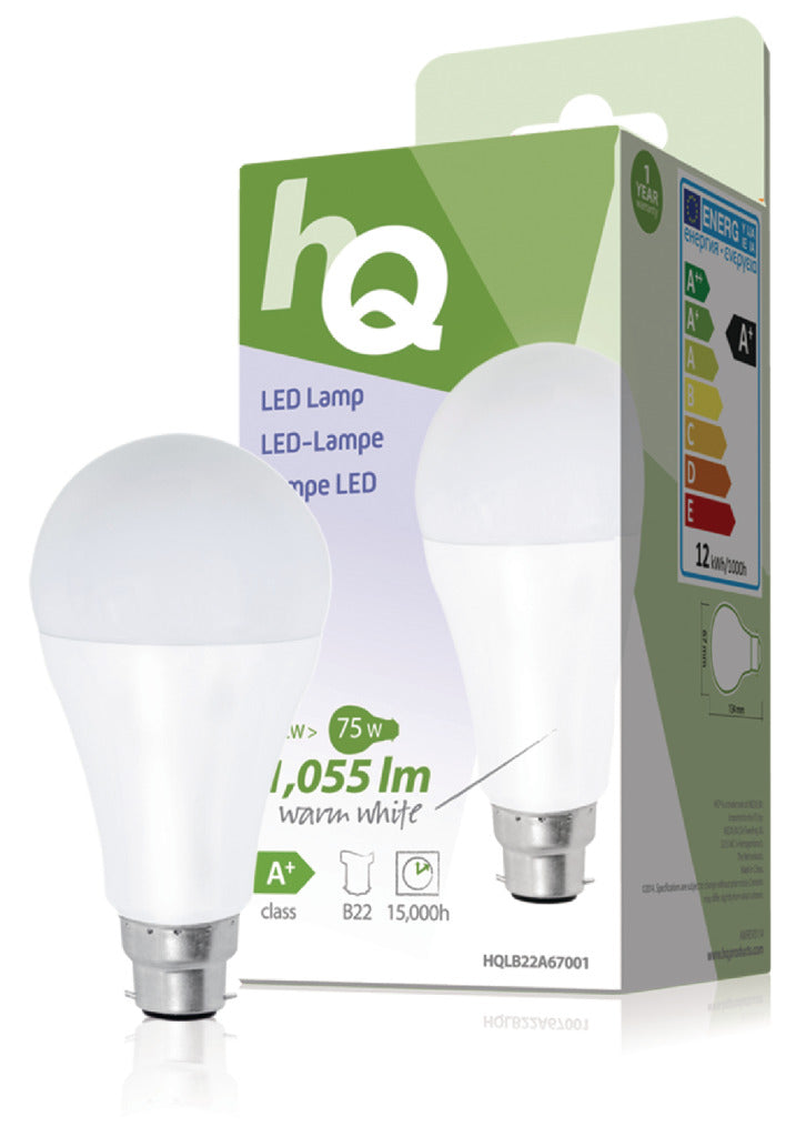 HQ LB22A67001 A67 B22 12W (75W) LED lamp