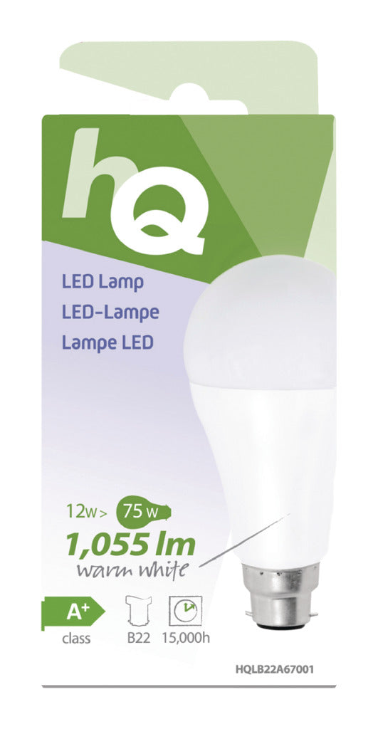 HQ LB22A67001 A67 B22 12W (75W) LED lamp