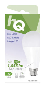 HQ LB22A67001 A67 B22 12W (75W) LED lamp