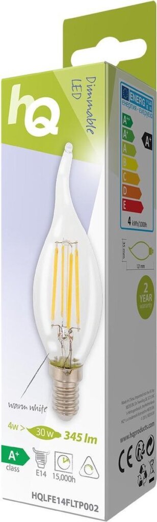 HQ LFE14FLTP002 LECH RETRO FILAMENT RETRO E14 Candilla doblable Bented 4 W 345 LM 2700 K