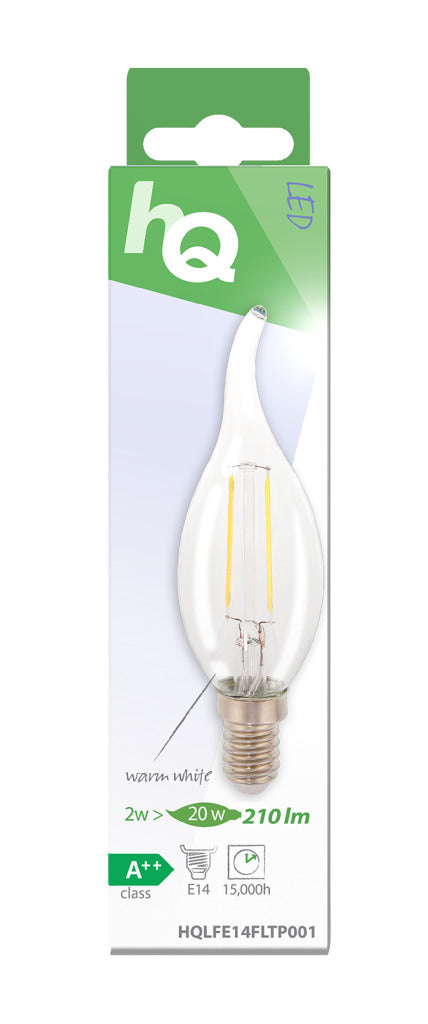 HQ LFE14FLTP001 LECH RETRO FILAMENT LAMP E14 Candilla doblada 2 W 210 LM 2700 K