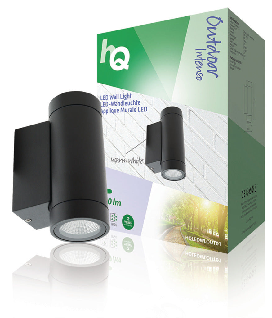 Lampa ścienna LED LEDWLOUT01 na zewnątrz 6 W 190 LM Czarna