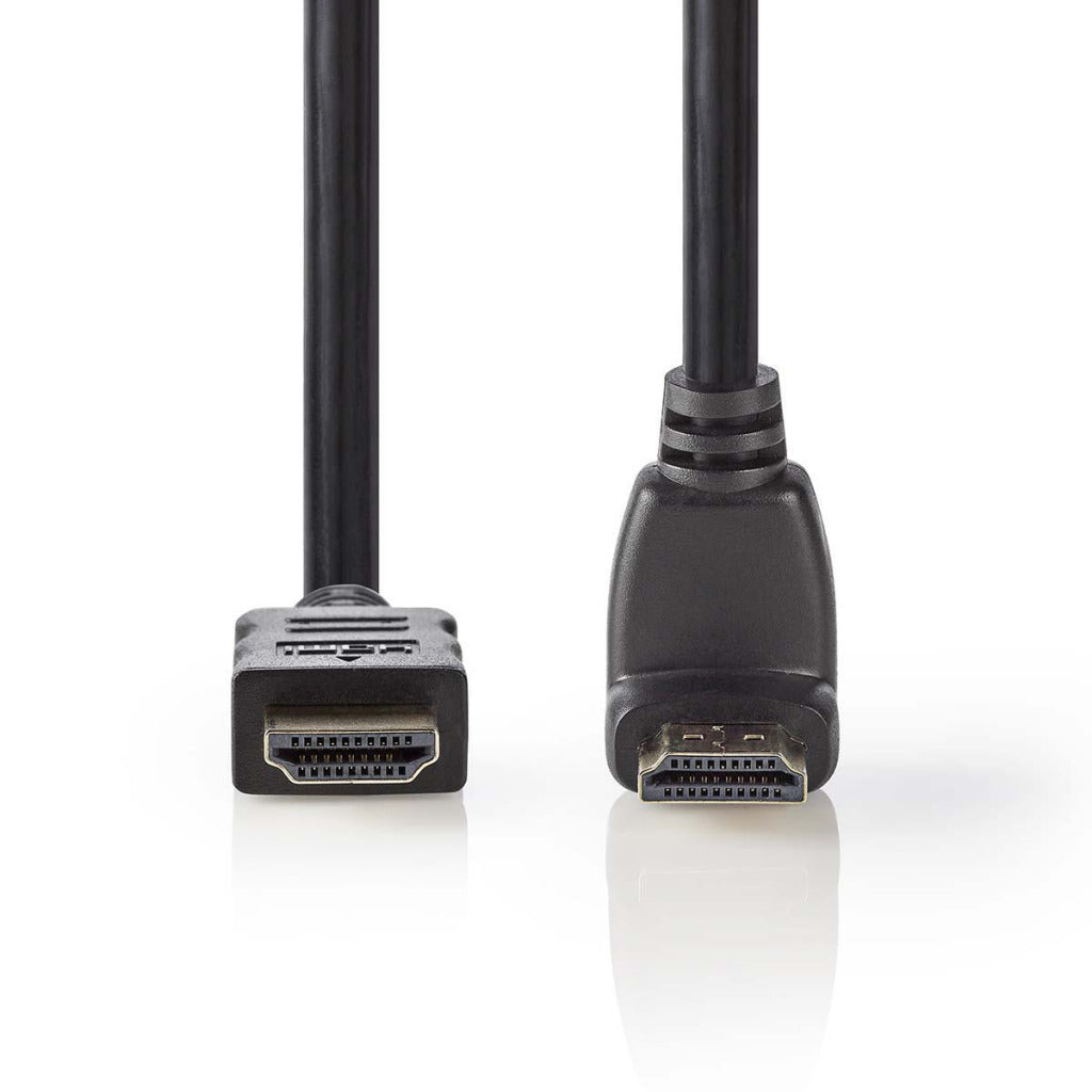 Nedis CVGP34200BK15 High Speed ​​HDMI cable with Ethernet HDMI connector-HDMI connector 90 ° Anchoring 1.5 m Black