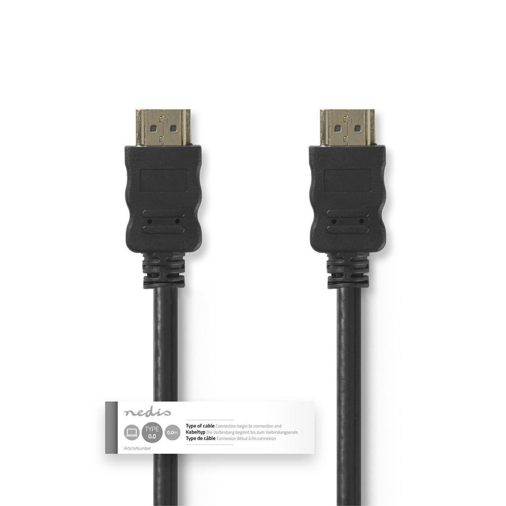 Nedis CVGT34000BK20 High Speed ​​HDMI-kabel med Ethernet HDMI Connector-HDMI Connector 2.0 m sort