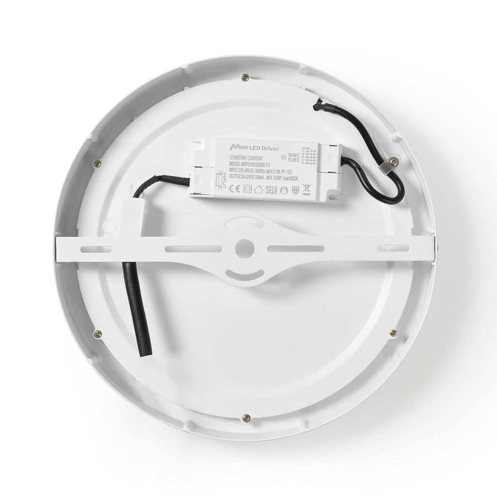 Nedis Wifilaw20Wt Wi-Fi inteligentna lampa sufitowa wokół Oslash; 30 cm ciepły do ​​chłodnego białego 1200 lm 18 W Slim Design Aluminium