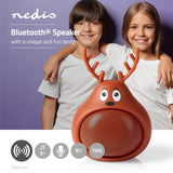 NEDIS SPBT4110BN Animaticks Bluetooth Głośnik 3 godziny gry w czasie Hands -Free Free Cally Rudy Reindeer