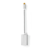 Nedis CCTB64680AAL02 USB-Adapter USB 3.2 Gen 1 USB Typ-C-Handel; Männlicher HDMI -Handel; Stecker 0,20 m abgerundete Strick -Nylon -Silber -Deckungsscheibenbox
