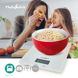 Nedis Kasc610WT Kitchen Scale Digital Glass Plastic White