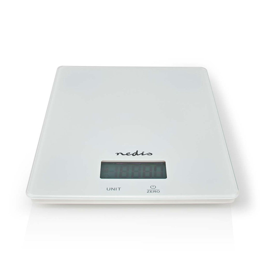 Nedis Kasc610WT Kitchen Scale Digital Glass Plastic White