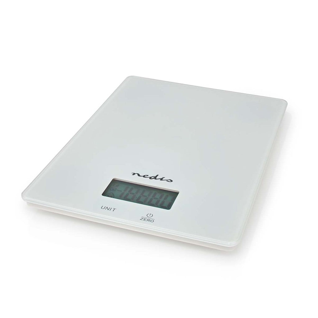 Nedis Kasc610WT Kitchen Scale Digital Glass Plastic White