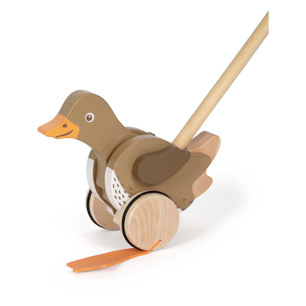 Small Foot - Wooden push figure duck with moving head
