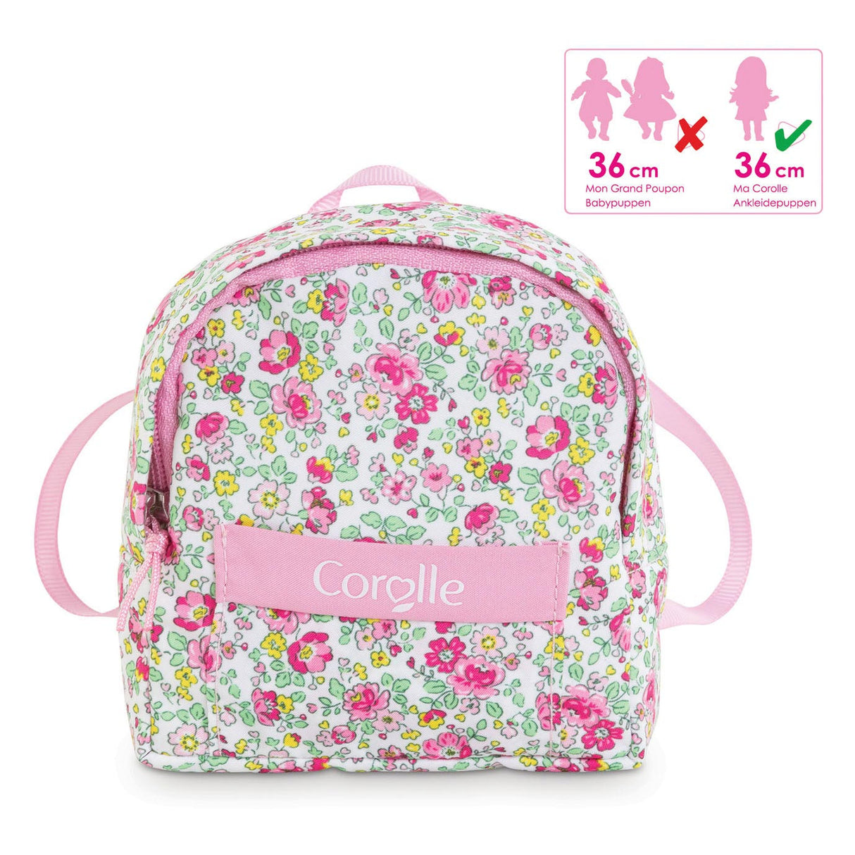 Corolle Ma doll backpack Floral
