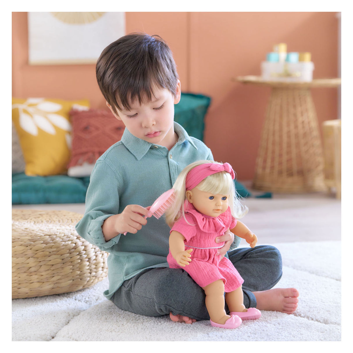 Corolle Mon Grand Poupon Babypop mit langem Haar - Jade, 36 cm