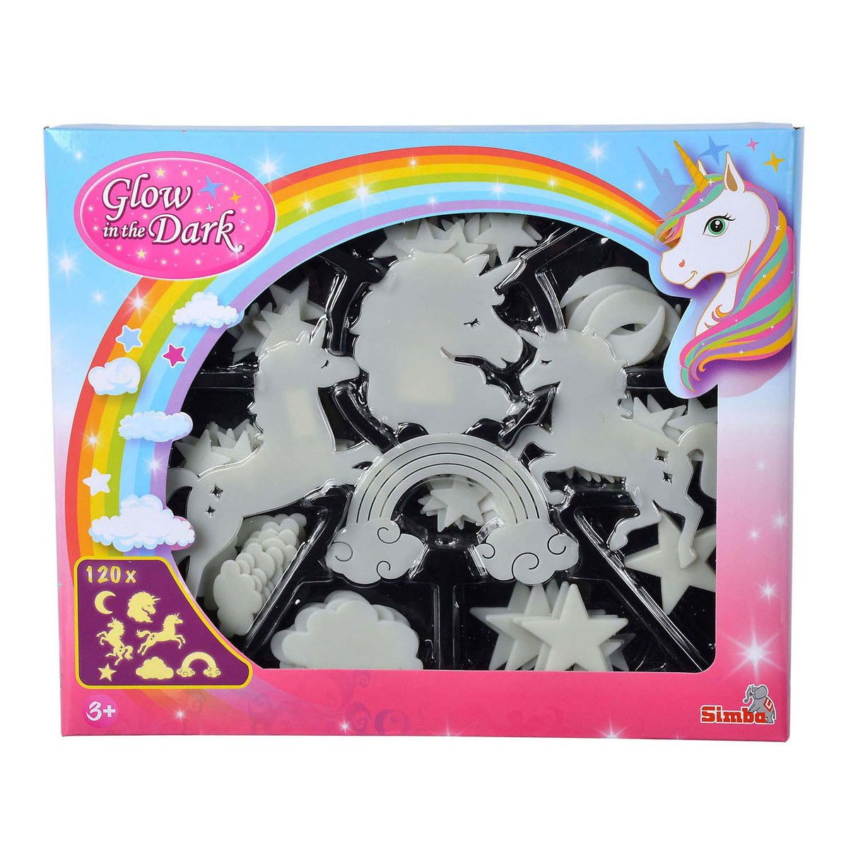 Simba Glow in The Dark Eenhoorn Set 120DLG.