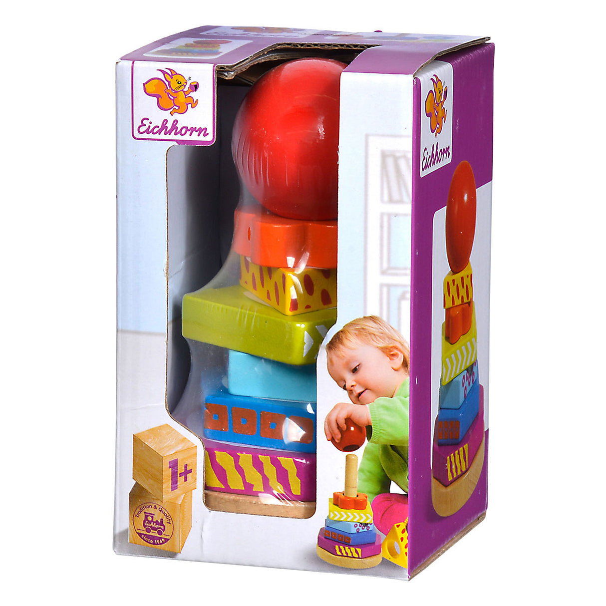 Eichhorn wooden stacking game 8dlg.