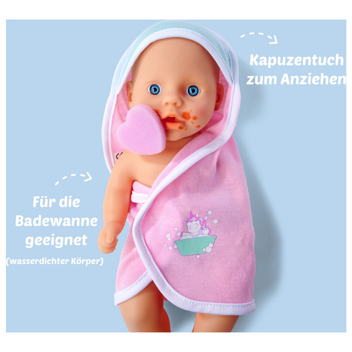 Nyfødt baby Badpop må ta et bad