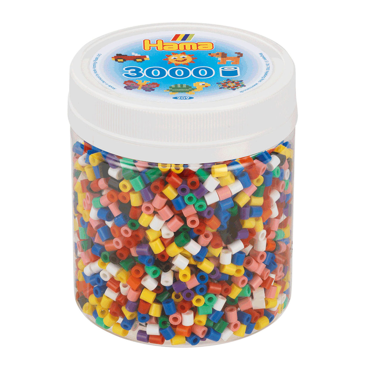 Hama -Eisenperlen in Jar - Mix Standard (00), 3000st.