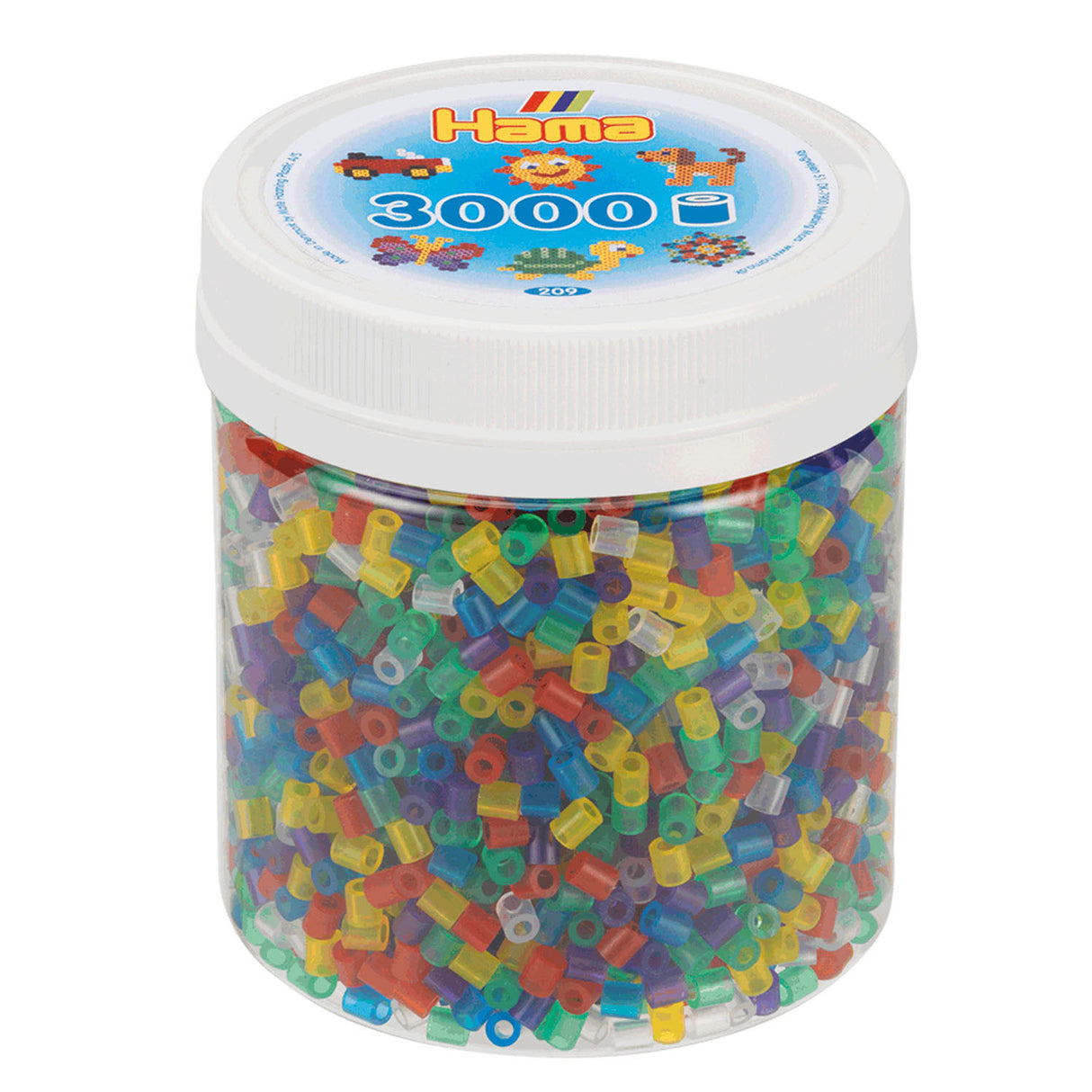 Beads de hierro Hama en JAR - Mezcla transparente (53), 3000.