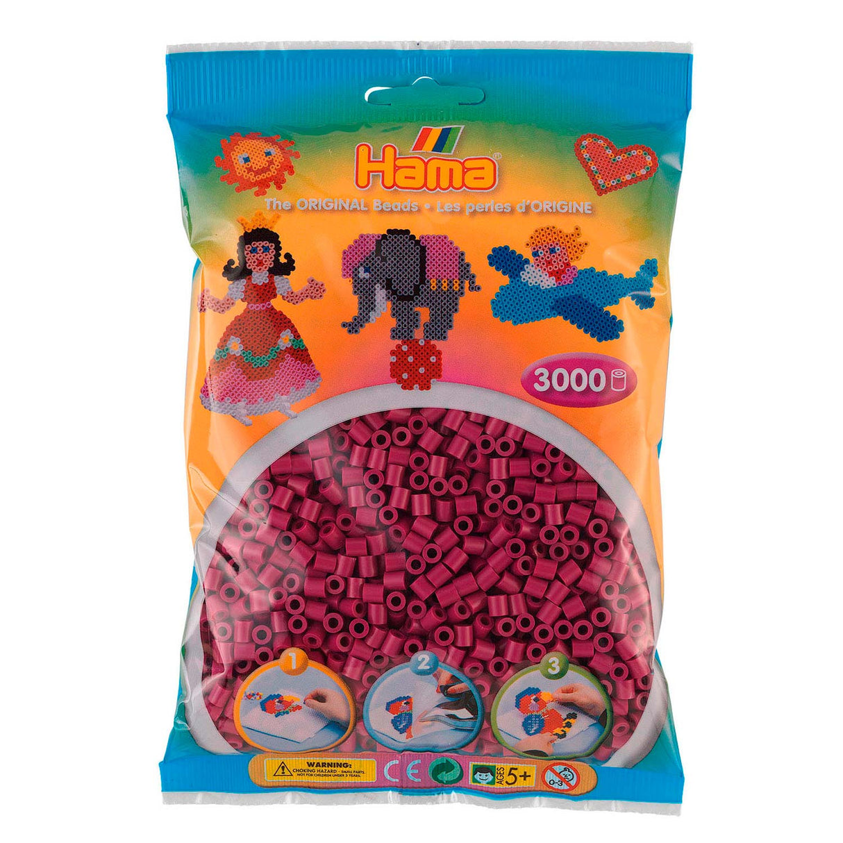 Hama String Beads - Pruim (201-82), 3000st.