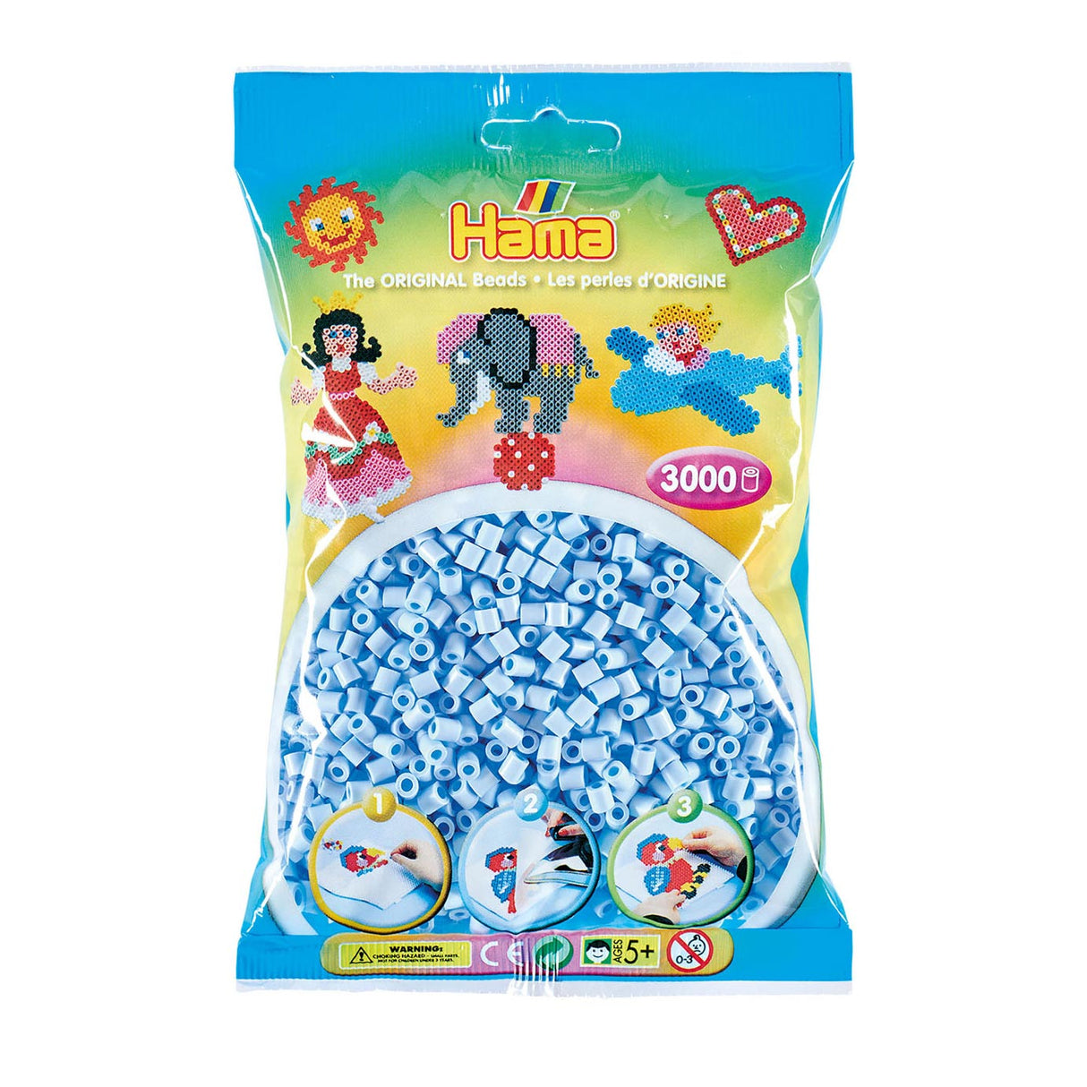 Hama String Perlen - Pastelleis (97), 3000st.