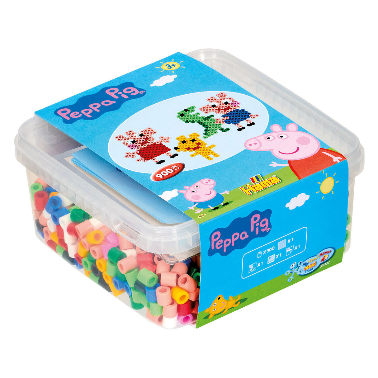 Hama -Bügel -Perlen -Set Maxi - Peppa Pig, 900st.