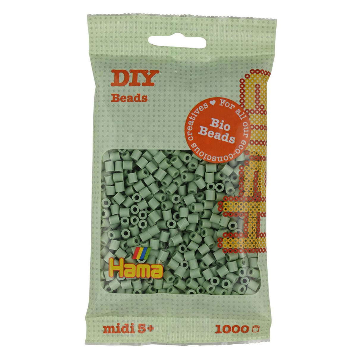 Hama Bio String Perlen - Eukalyptus (101), 1000st.