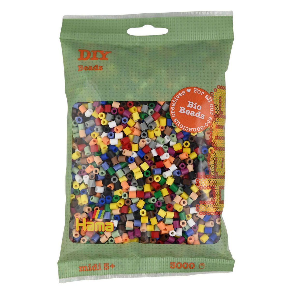 Hama Bio String Perlen - Color Mix (199), 3000st.