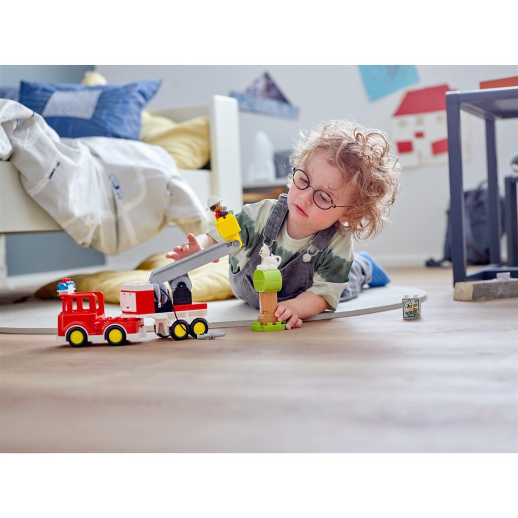 Lego Duplo Feier Brigade Leeder Camion mat Boom -10969