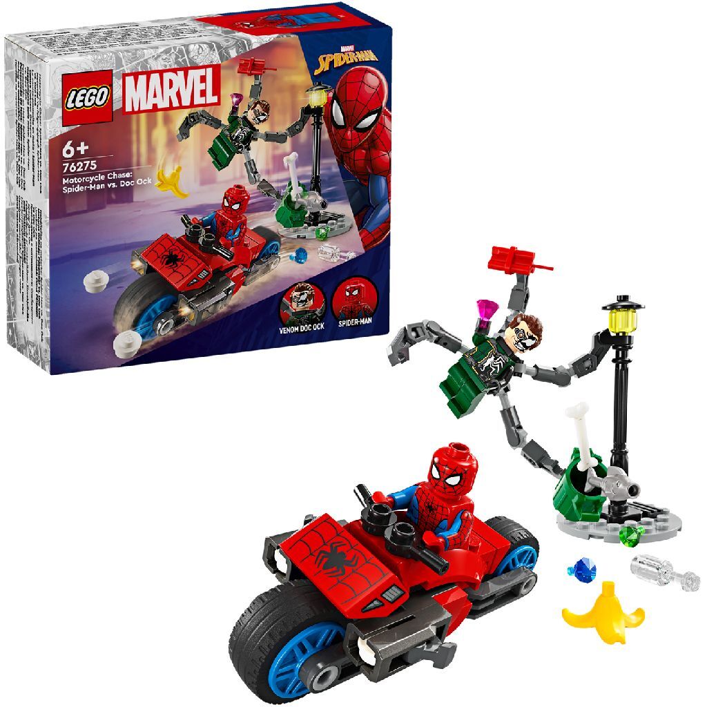 LEGO LEGO Super Heroes 76275 Motornecycle Pursuit: Spider-Man Vs. Doc ock