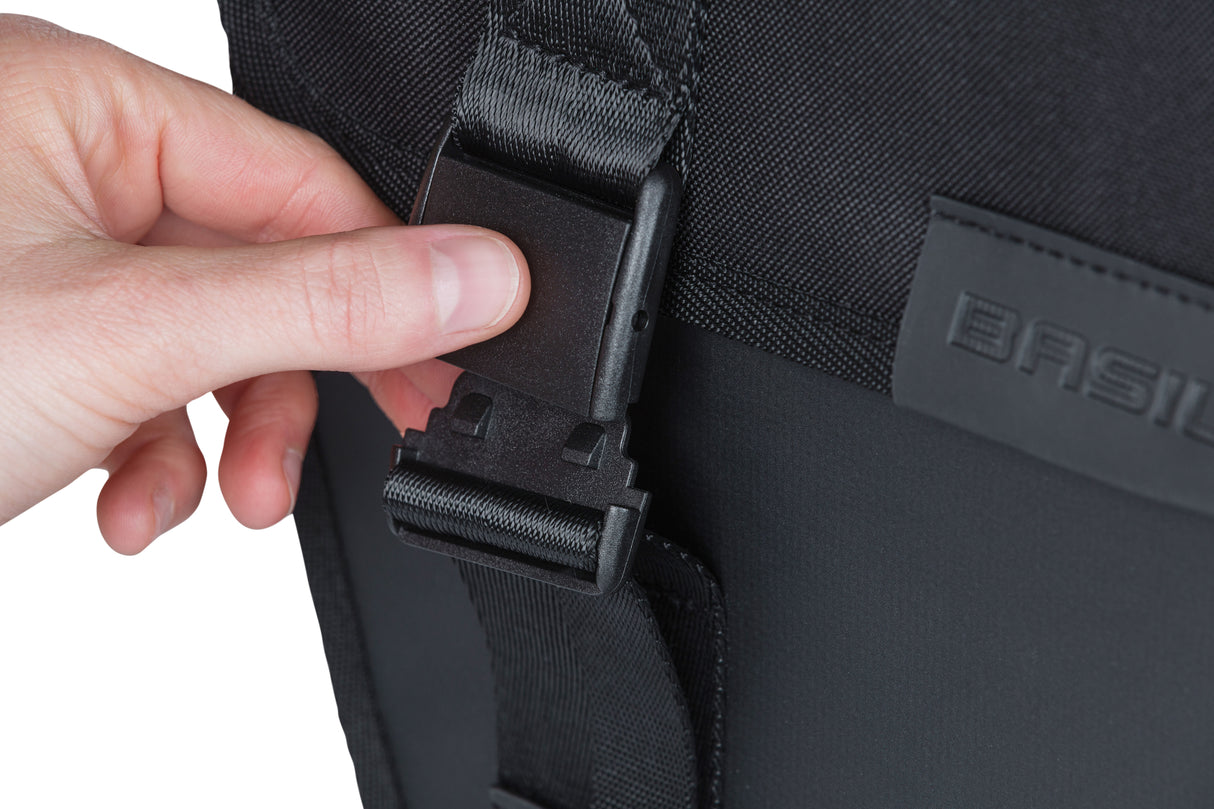 Basilikum turné dobbelt cykelpose 35L sort