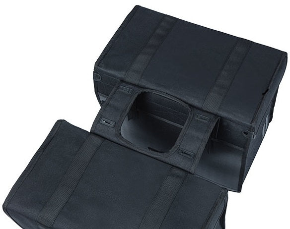 Basil Kavan Eco Classic Double Bicycle Bag - Bæredygtigt organisk lærred - Sort - 68L