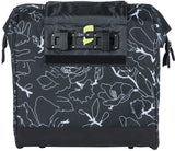 Basil Grand Flower Fietshopper - Sort vand -Dispst -taske med bærbar boks - 23L