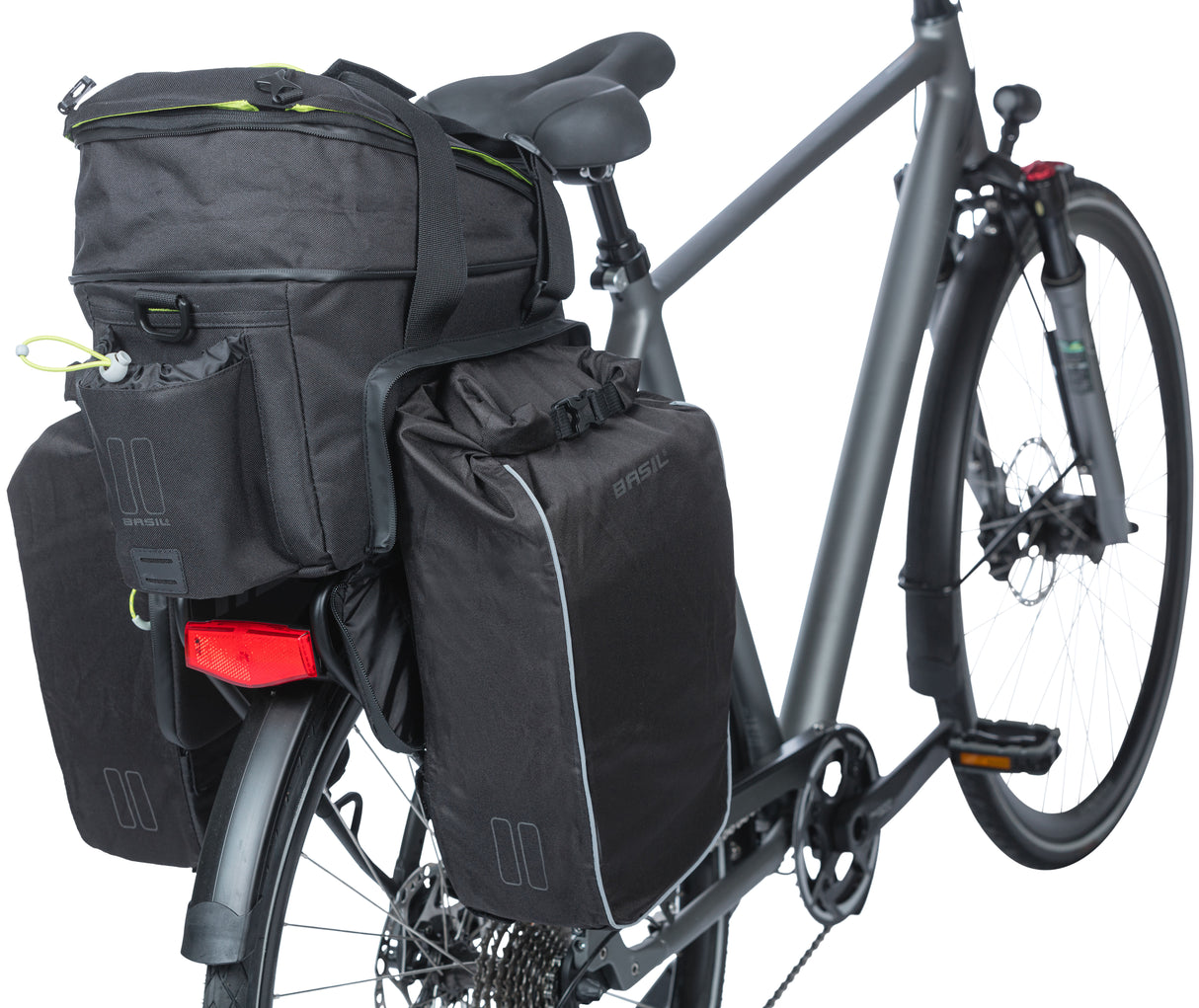 Basilikum Miles XL Mikes Gepäckverhalten Beutel wasserdicht 9-36L Schwarzer Kalk