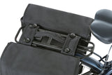 Basil Go-Double Bag Mik, Double Bicycle Bag, Black, 32L, Suitable for Mik System carriers Carrierplates