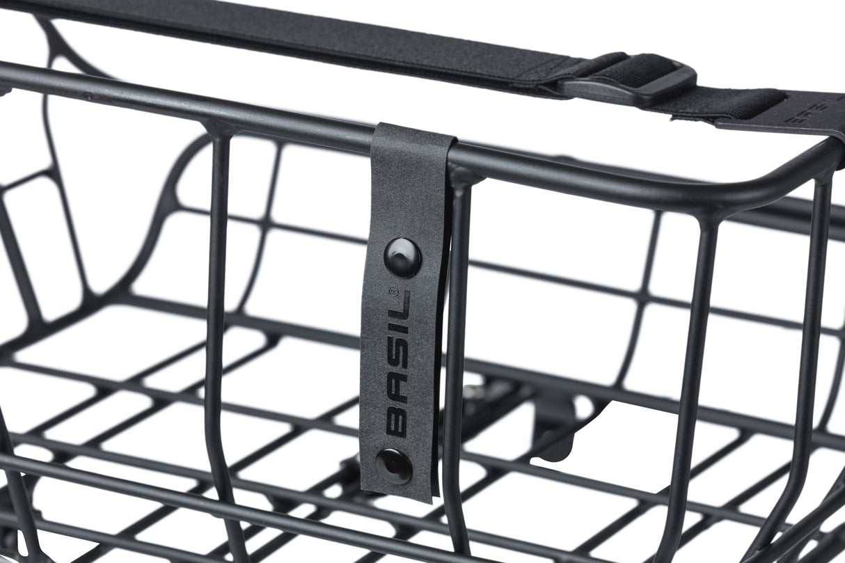 Basil Portland - Bicycle basket - First - Matt Black