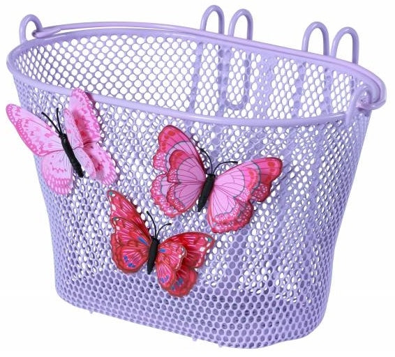 Basilikum -Jasmin -Schmetterling - Kinderradkorb - vorne oder auf der Rückseite - Lilac
