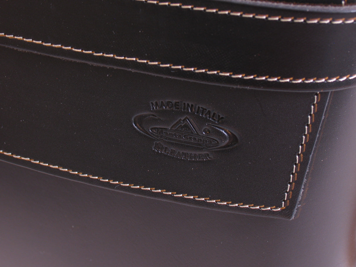 Monte Grappa Bicycle Bag Leather 7,5 litrů 30 x 10 x 25 litrů černá