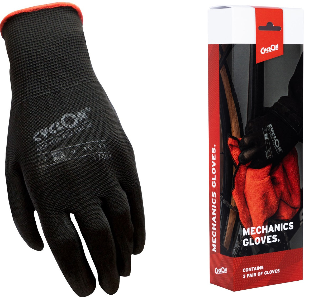 Cyclon montagehandschoenen m8 - rood (20 paar)