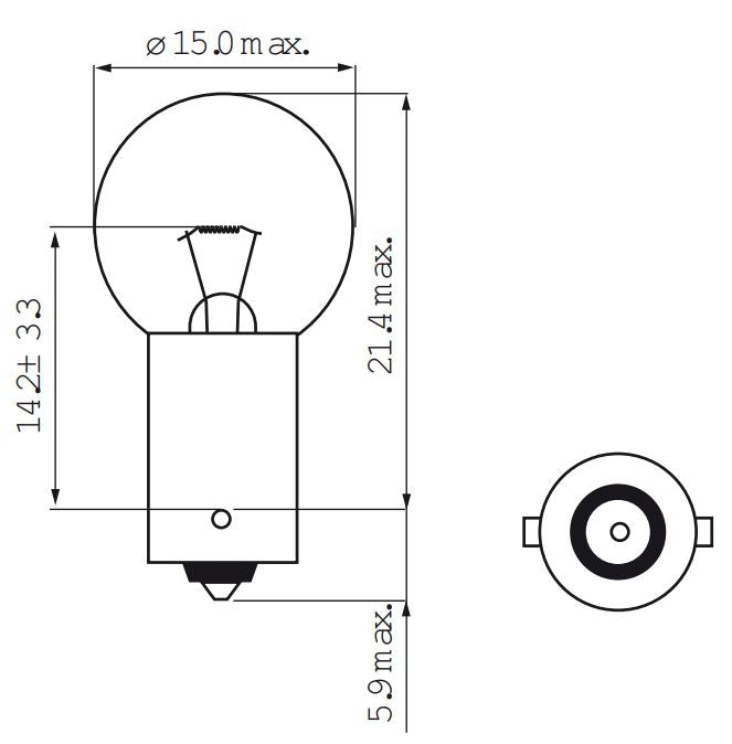 Bosma-Lampe 6v-7,5W BA9s