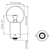 Bosma-Lampe 6v-7,5W BA9s