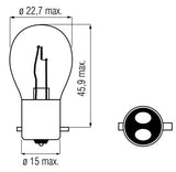 Bosma Lamp 12V-21 5W Bay15d Rød