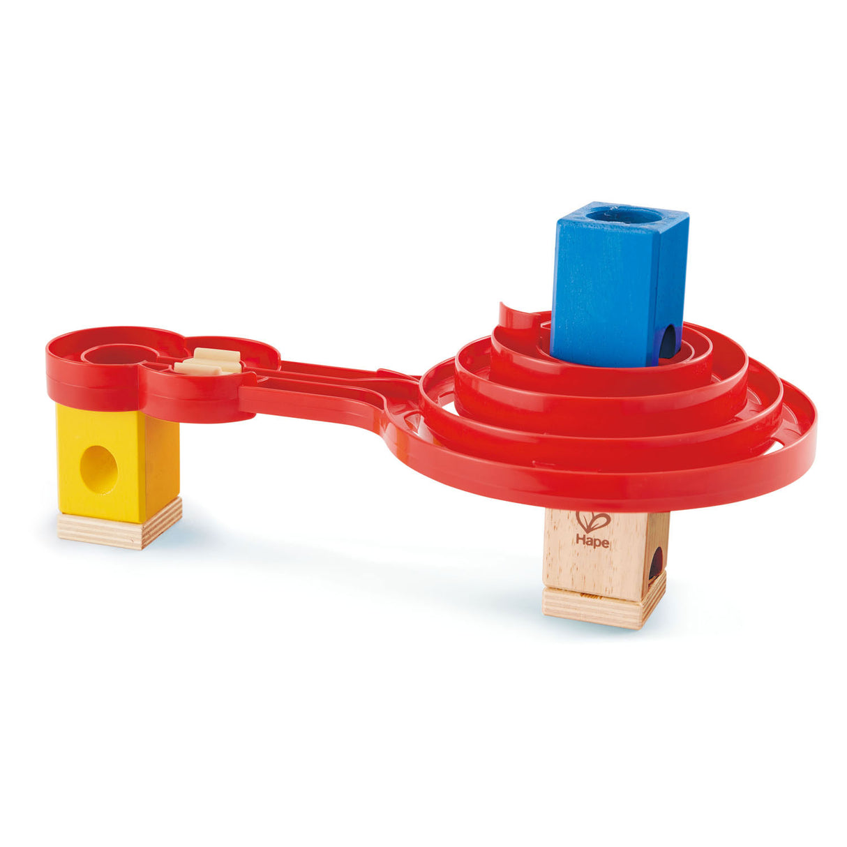 Hape quadrilla double-sided spiral twist knikkerbaan. 9dlg.