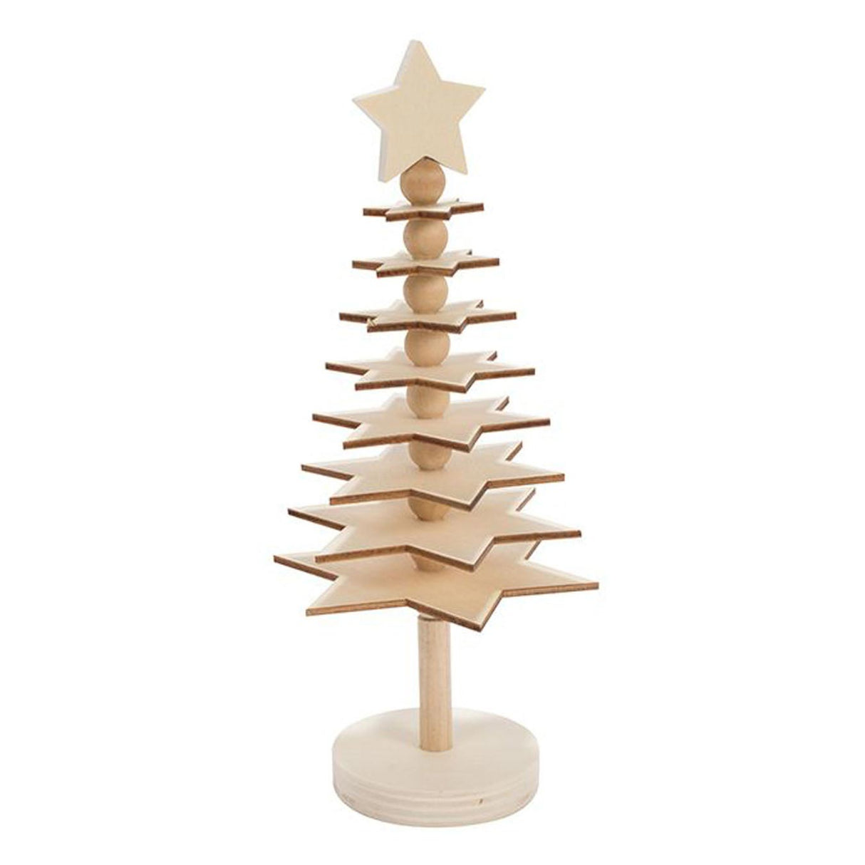 Color your own wooden 3D Christmas tree