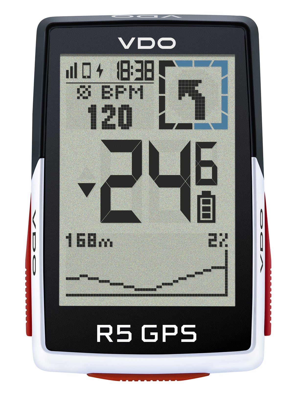 VDO kolesarski računalnik R5 GPS Set CAD hitrost