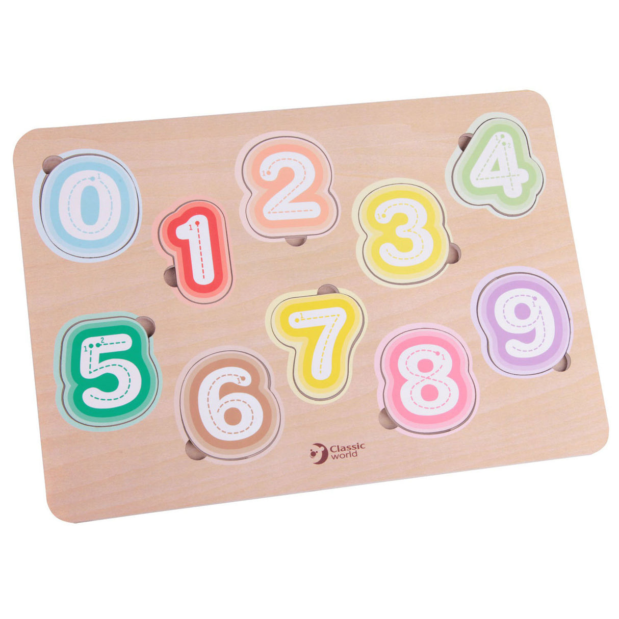 Figures de puzzle en bois du monde classique du monde